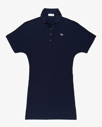 Vestido Polo de Piqué con Mangas Murciélago