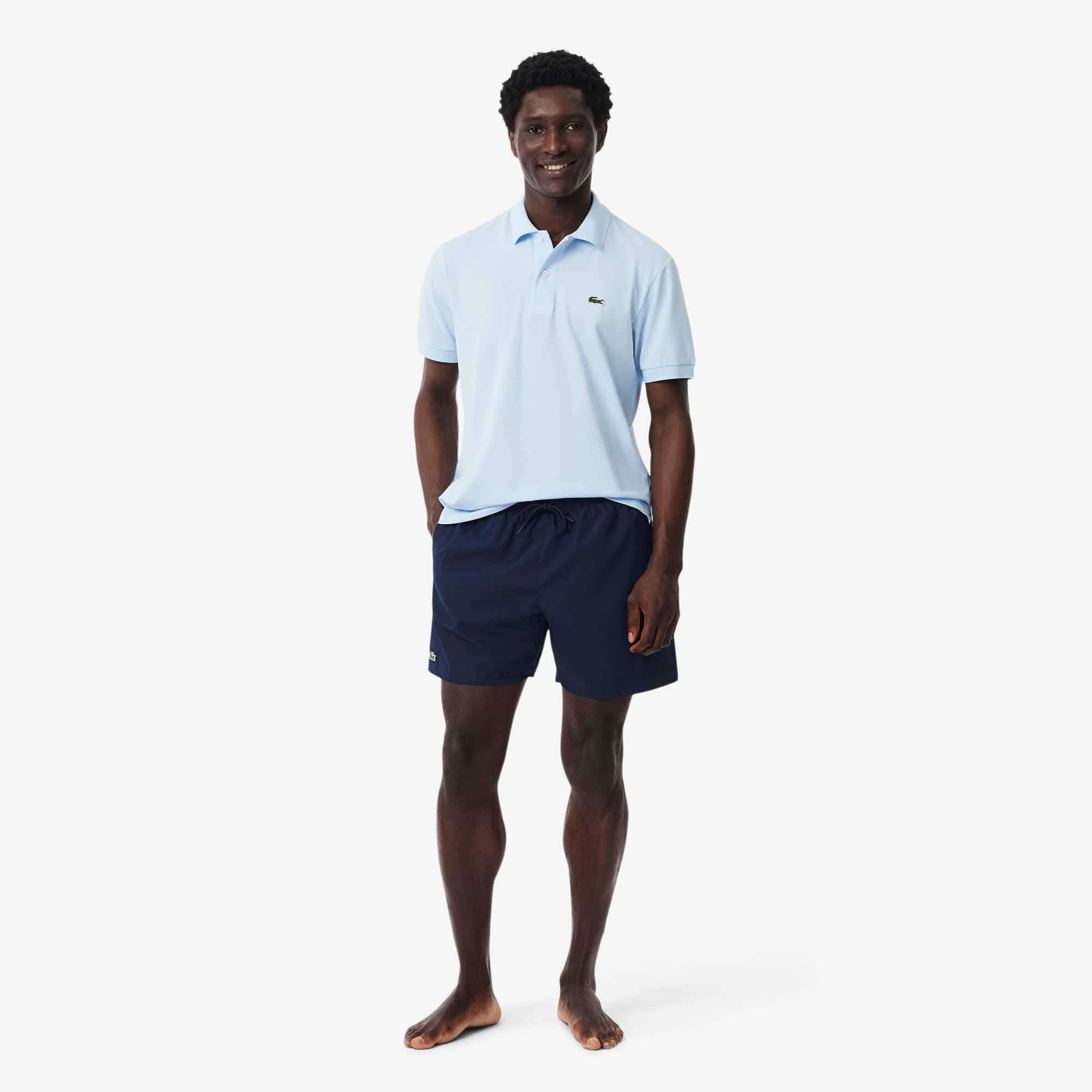 Short Praia Lacoste Monocromático de Comprimento Médio