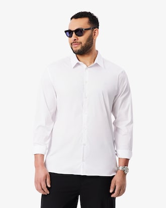 Camisa Slim Fit em Popeline Stretch