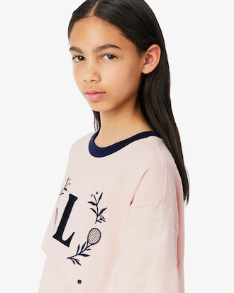 Camiseta de Algod&atilde;o com Distintivo Contrastante