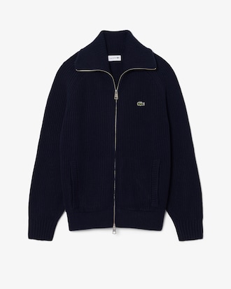 Wool High Neck Zipped Sweater