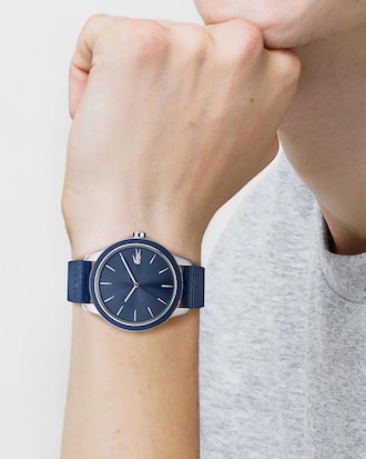 Rel&oacute;gio masculino L1212 Paris com pulseira de silicone azul