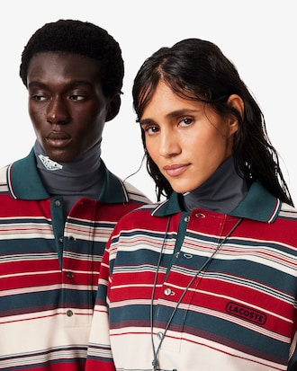 Polo de piqu&eacute; a rayas de corte holgado Runway