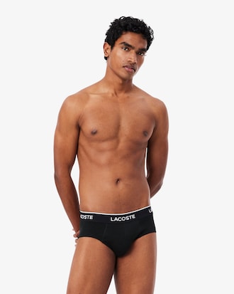 Pack de 3 slips de algod&oacute;n liso con logotipo