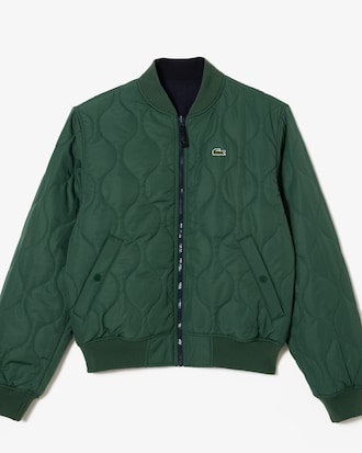 Jaqueta bomber masculina em tafetá acolchoado reversível