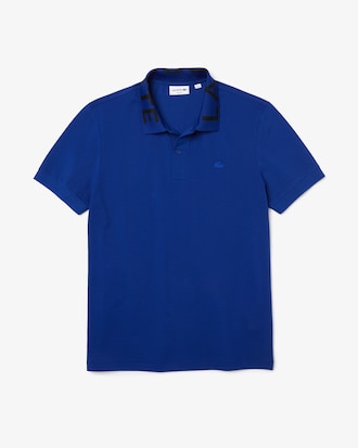 Polo masculina Lacoste Slim Fit em piqu&eacute; leve e respir&aacute;vel com gola assinada