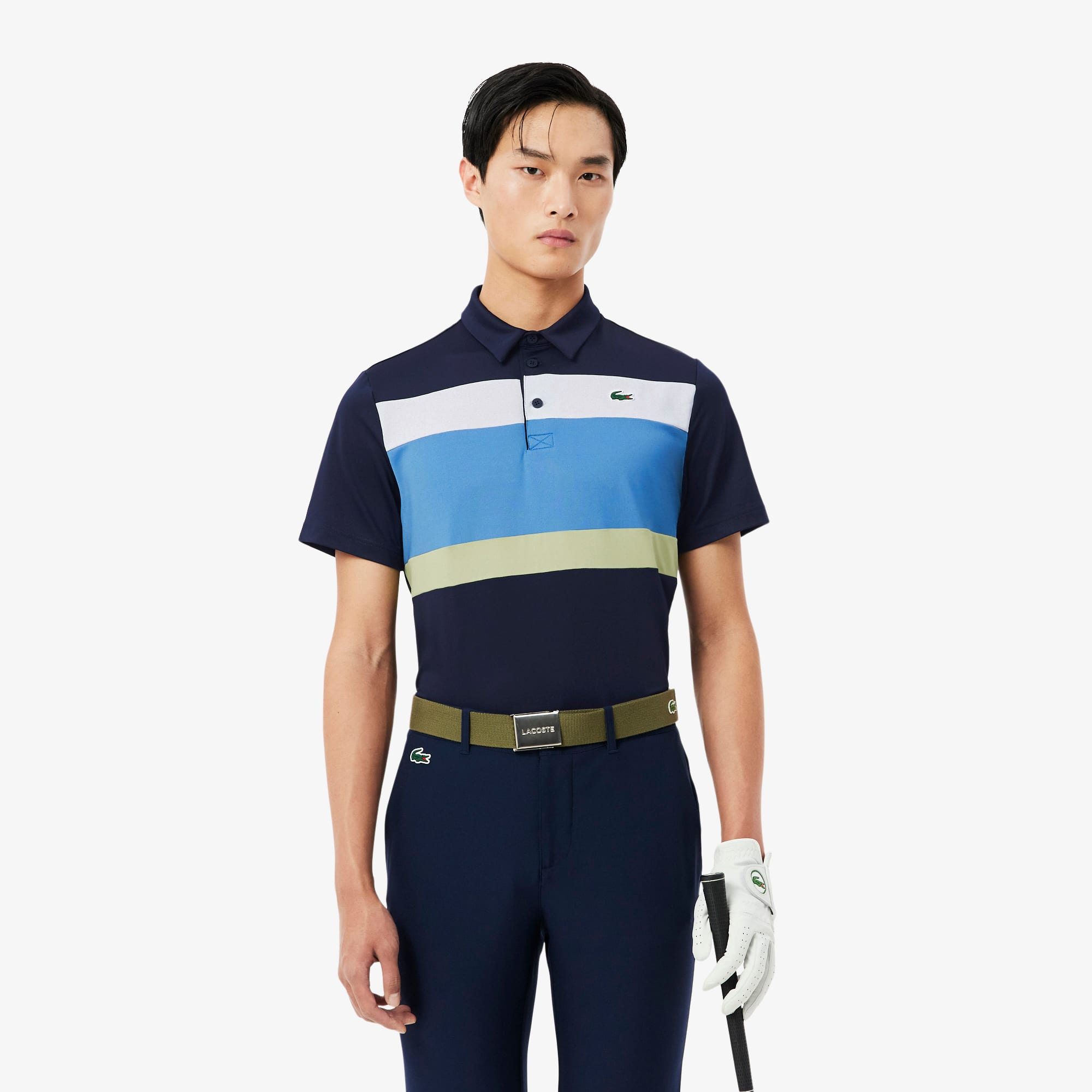 Polo Golf Ultra Dry Stretch com Colour-Block - Lacoste - Novidades