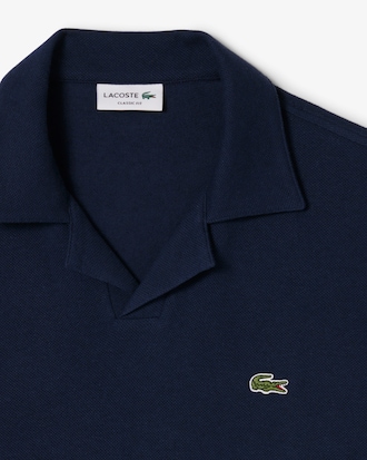 Camisa Polo Classic Fit em Algod&atilde;o e Linho