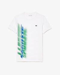 Camiseta masculina Lacoste SPORT Regular Fit com logo contrastante