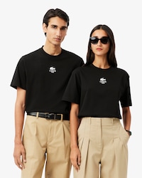 Camiseta em Algod&atilde;o com Estampa Assinada