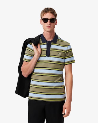 Polo Regular Fit Listrado em Algodão