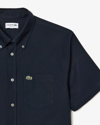 Camisa Masculina Manga Curta de Oxford em Modelagem Regular