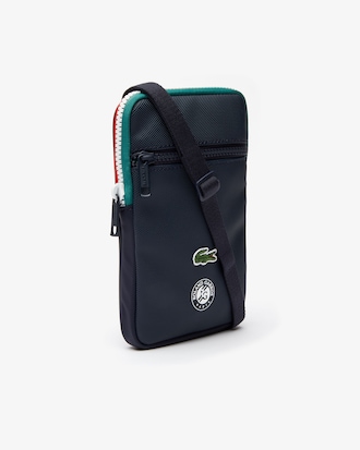 Minibolsa masculina Roland Garros com z&iacute;per e tira ajust&aacute;vel