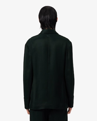 Blazer Runway Satin Shawl Neck 