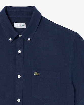 Camisa de Lino Manga Corta