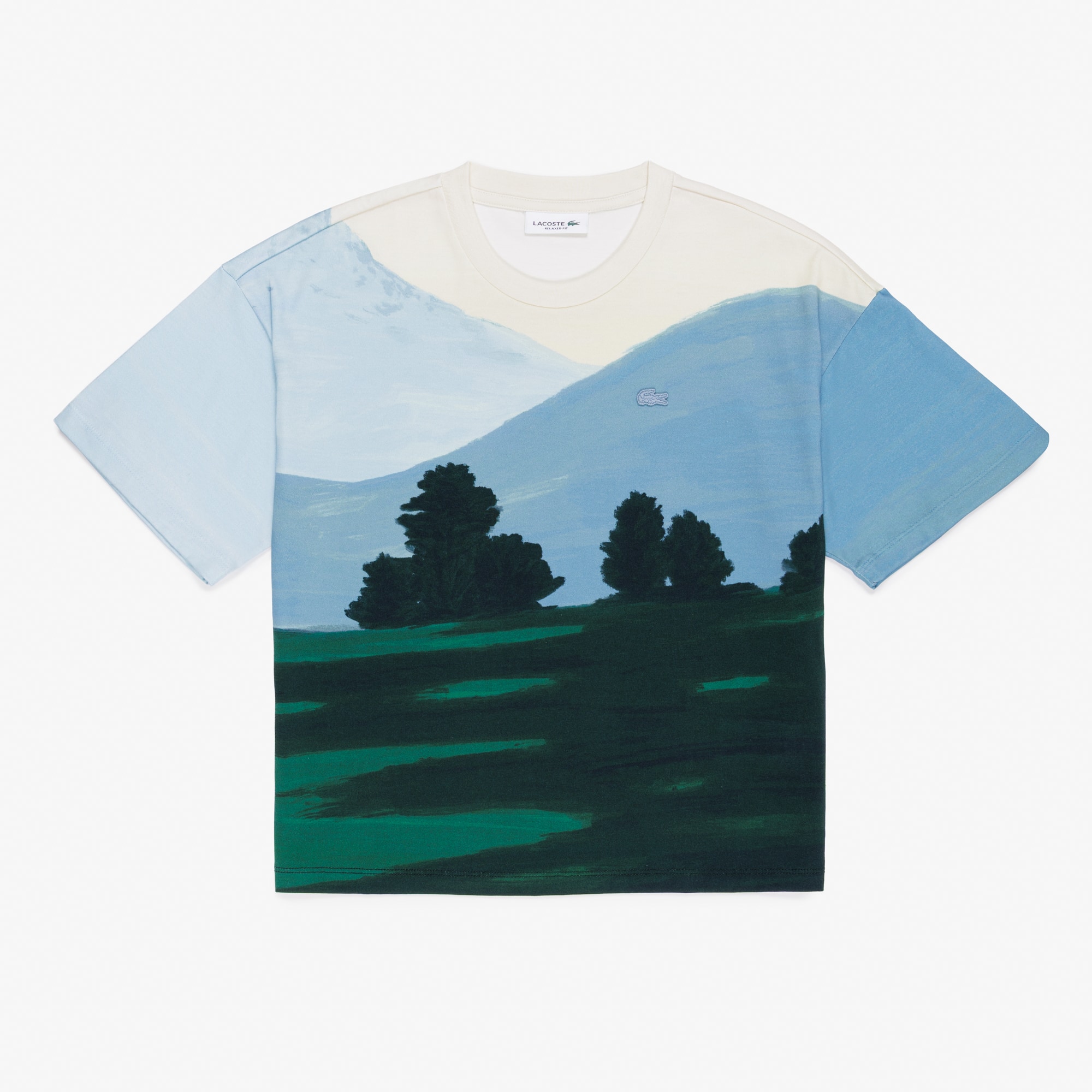 Camiseta Estampada Feminina Azul Lacoste