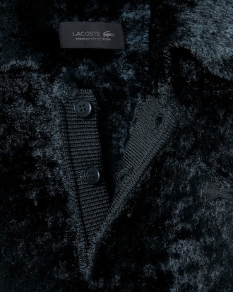 Suéter de Veludo com Gola Polo Runway