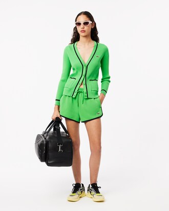 Bermuda Piqu&eacute; com Painel Contrastante