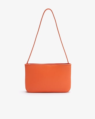 Bolsa de ombro feminina Croco Crew em couro granulado