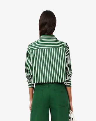 Camisa Oversize Ml Popeline Seasonal com Bolso