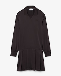Vestido Polo Plissado em Cetim