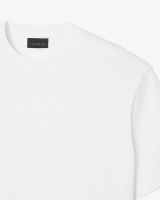 Remera De Encaje Con Emblema Runway