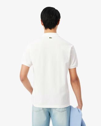 Polo de corte cl&aacute;sico de petit piqu&eacute; estampado