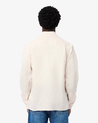 Camisa Regular Fit Listrada em Linho