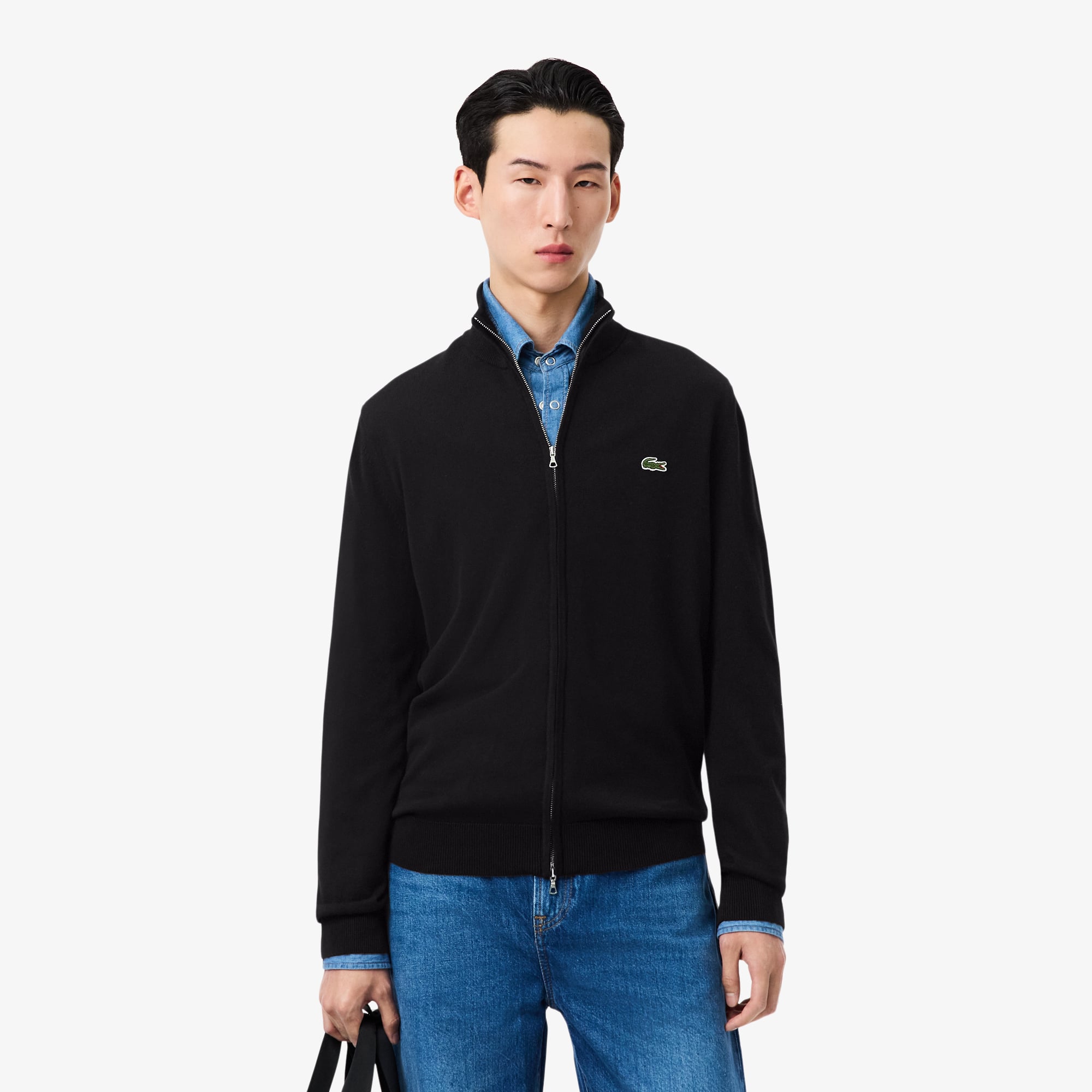 Blusa Gola Alta Lacoste de Algodão com Zíper