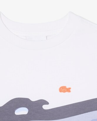 Camiseta de Algod&atilde;o com Estampa de Crocodilo