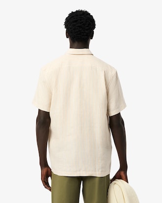 Camisa de Lino Manga Corta Fit Regular