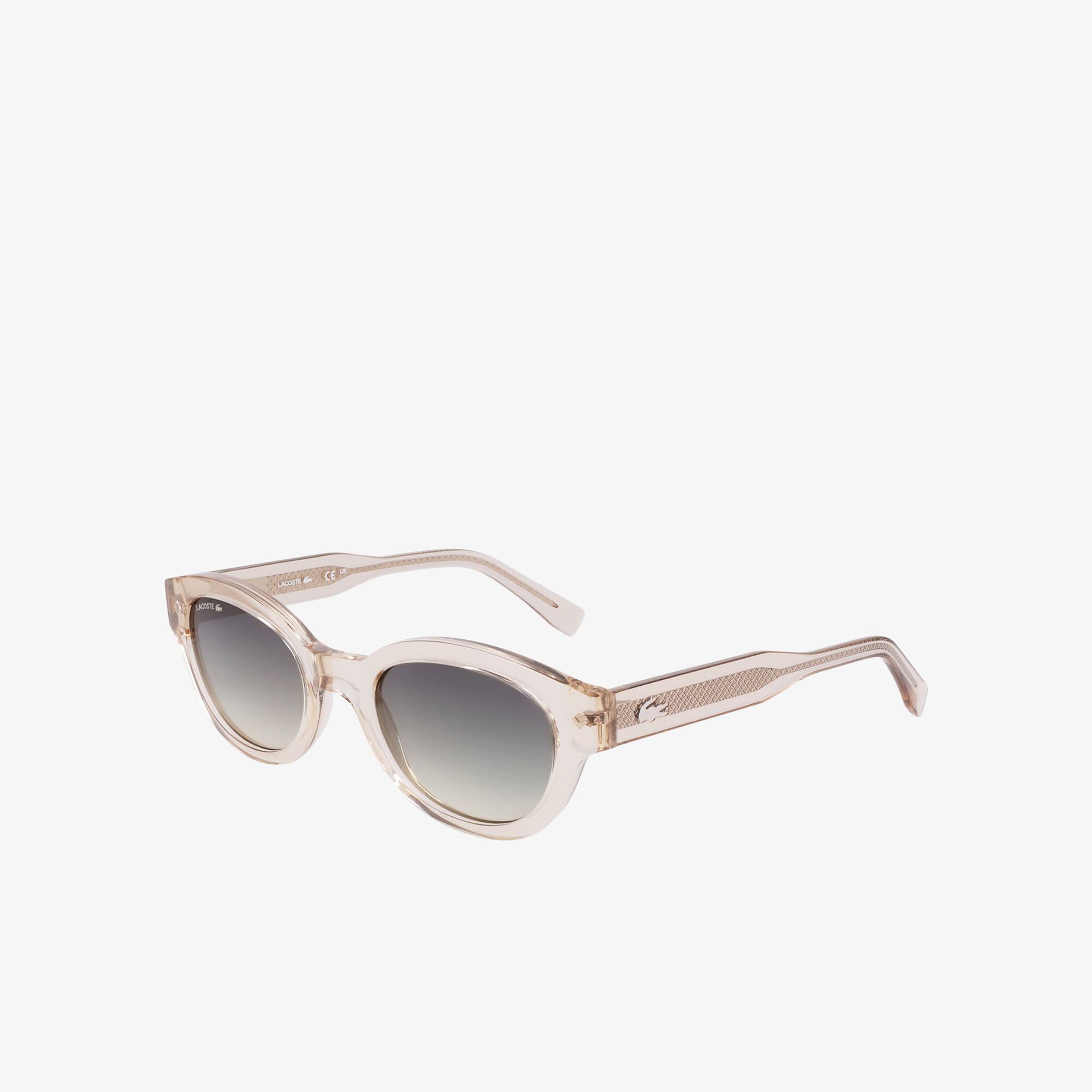 Óculos de Acetato Oval Lacoste com Armação Transparente