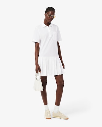 Vestido Polo de Popeline com Mangas Curtas